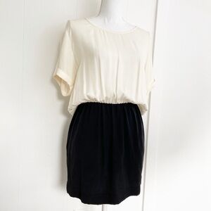 Yaya Aflalo contrast skirt silk mini‎ dress S